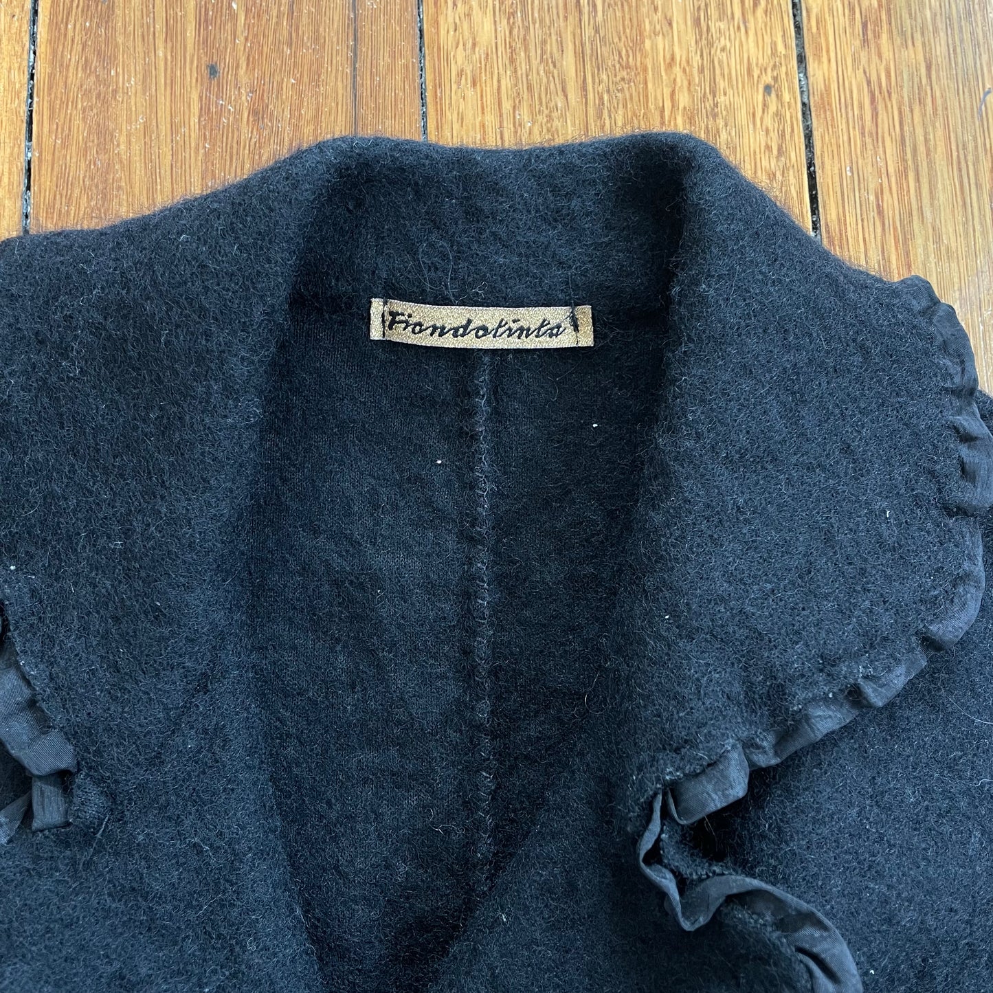 wool tie up jacket