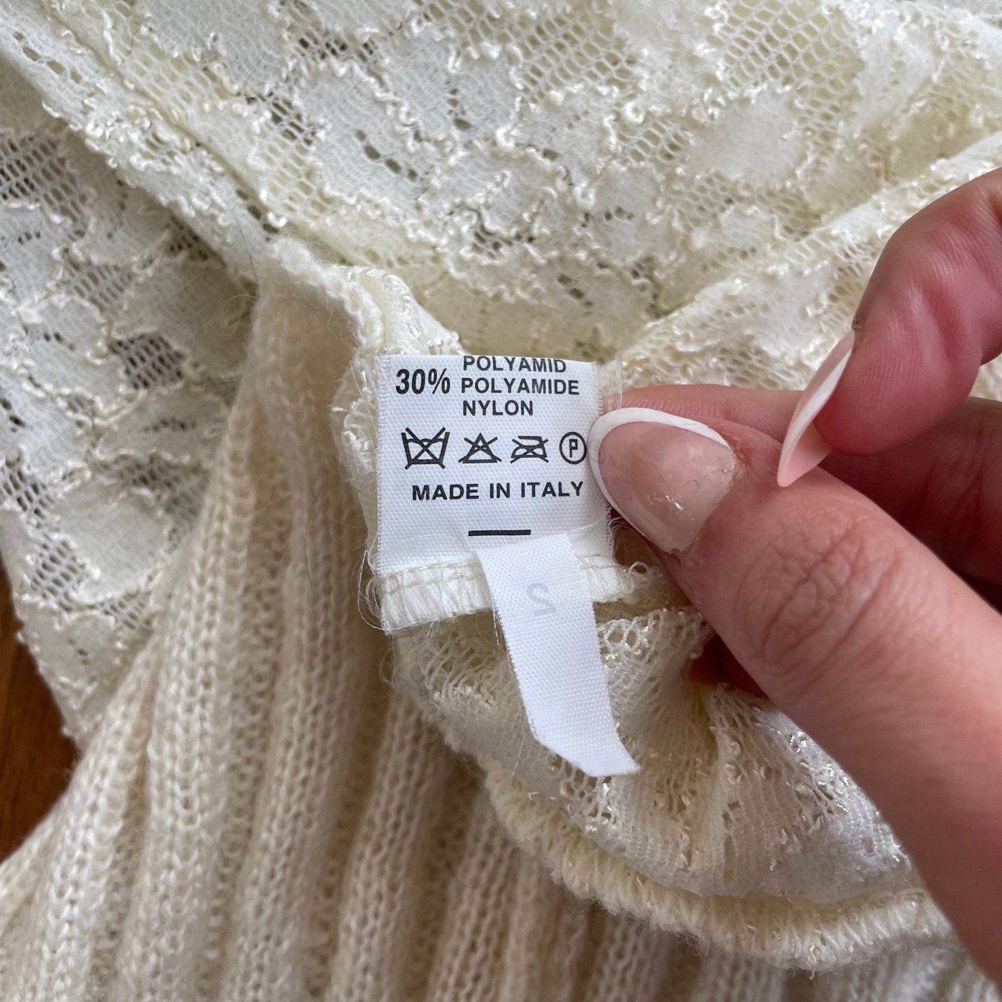 lace mohair fur 3/4 sleeve top