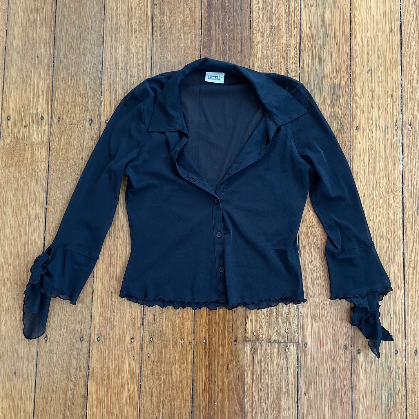 black sheer shirt