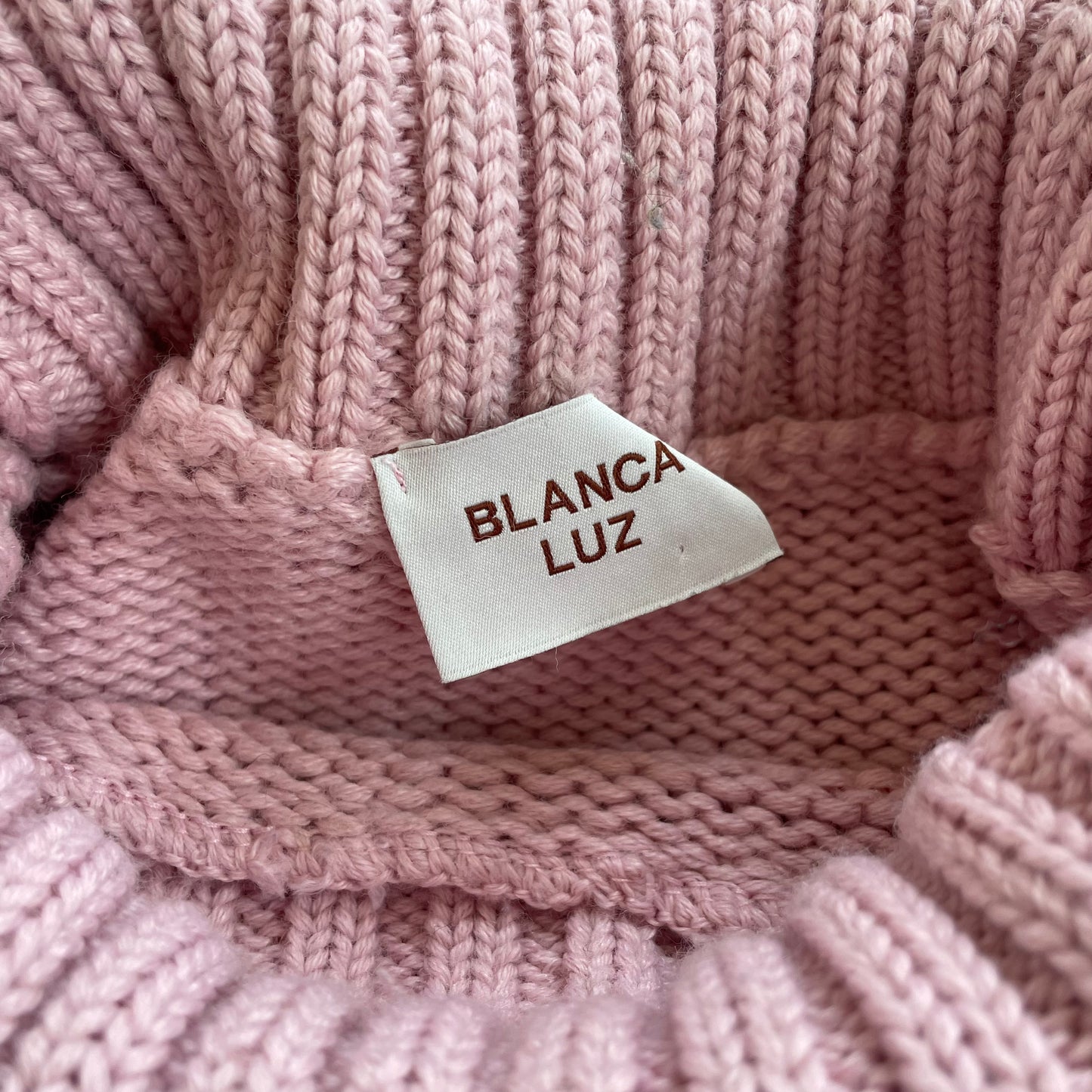pink wool knit sweater