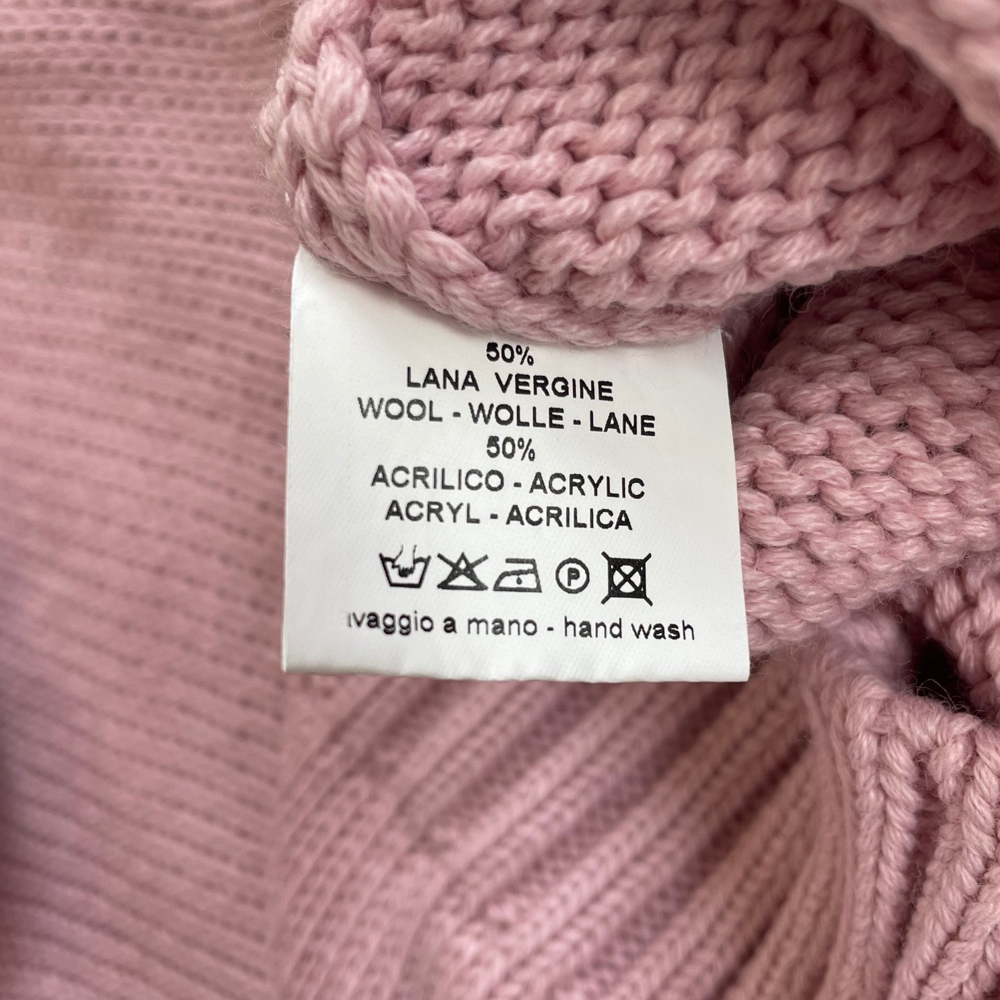 pink wool knit sweater