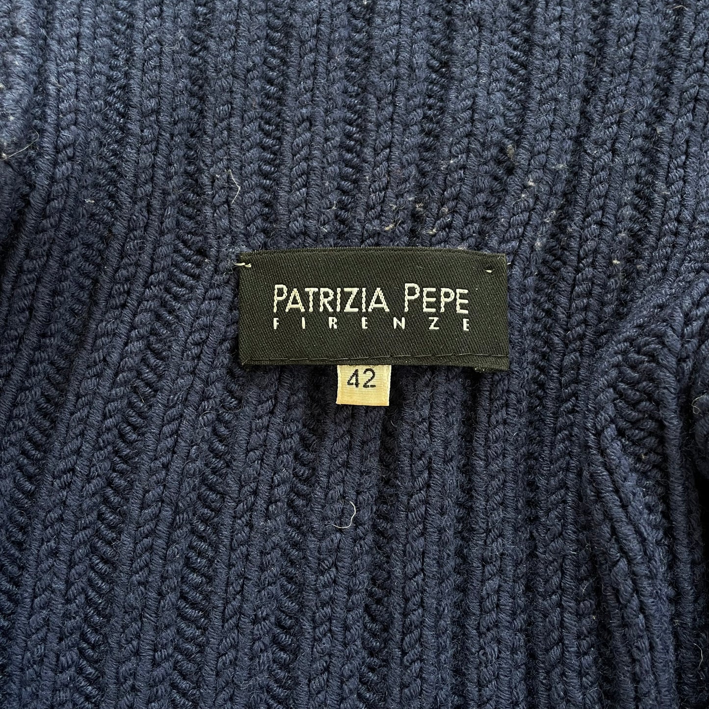 navy zip-up wool knit
