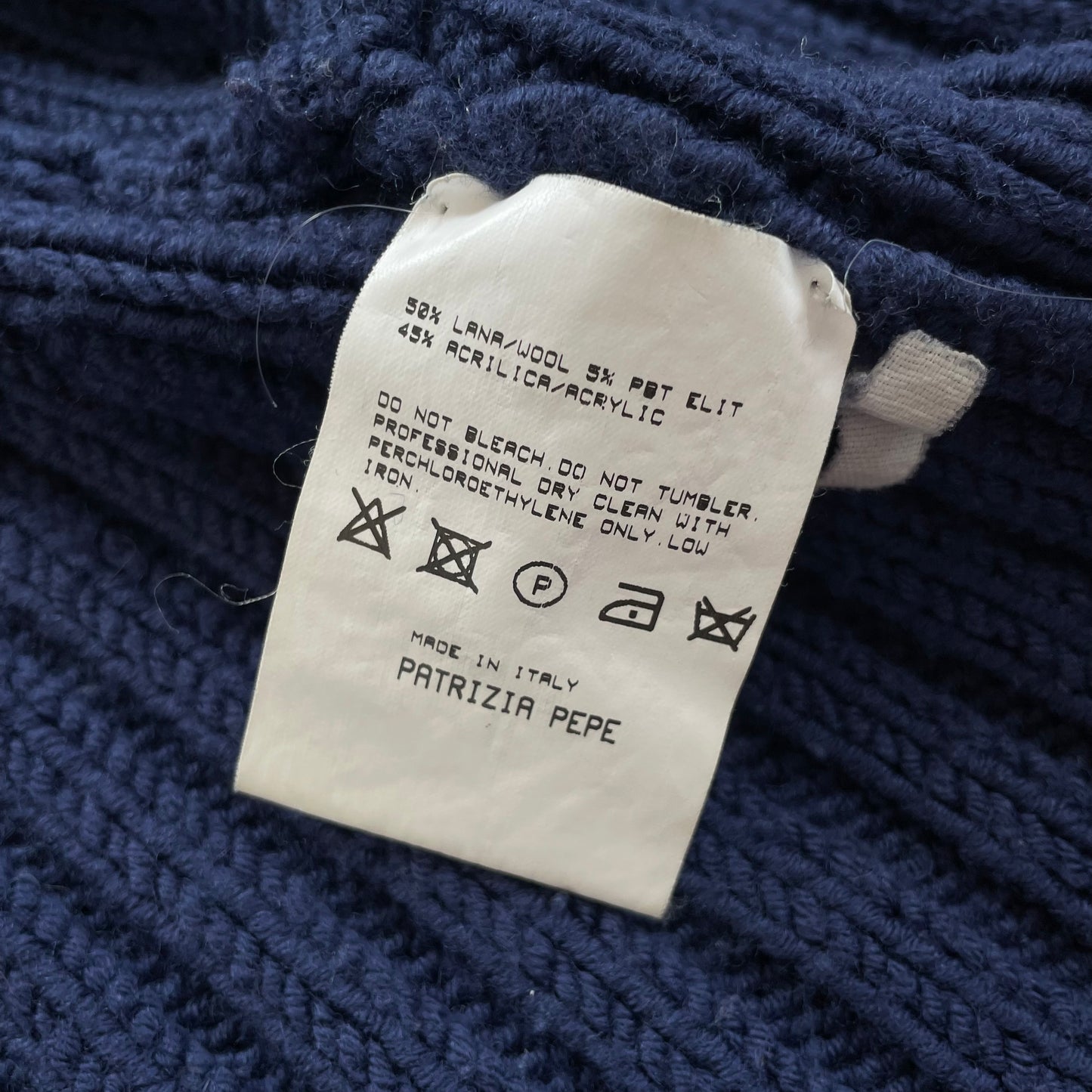 navy zip-up wool knit