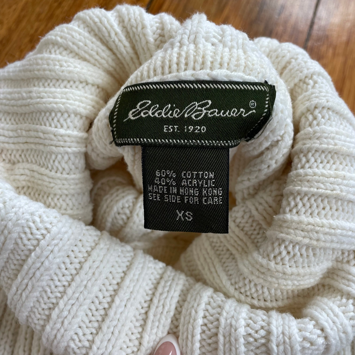 ivory ribbed knit jumper