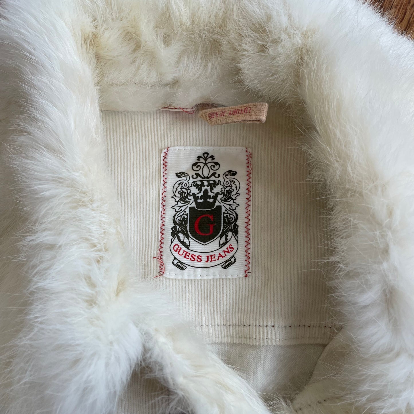 cream fur corduroy jacket