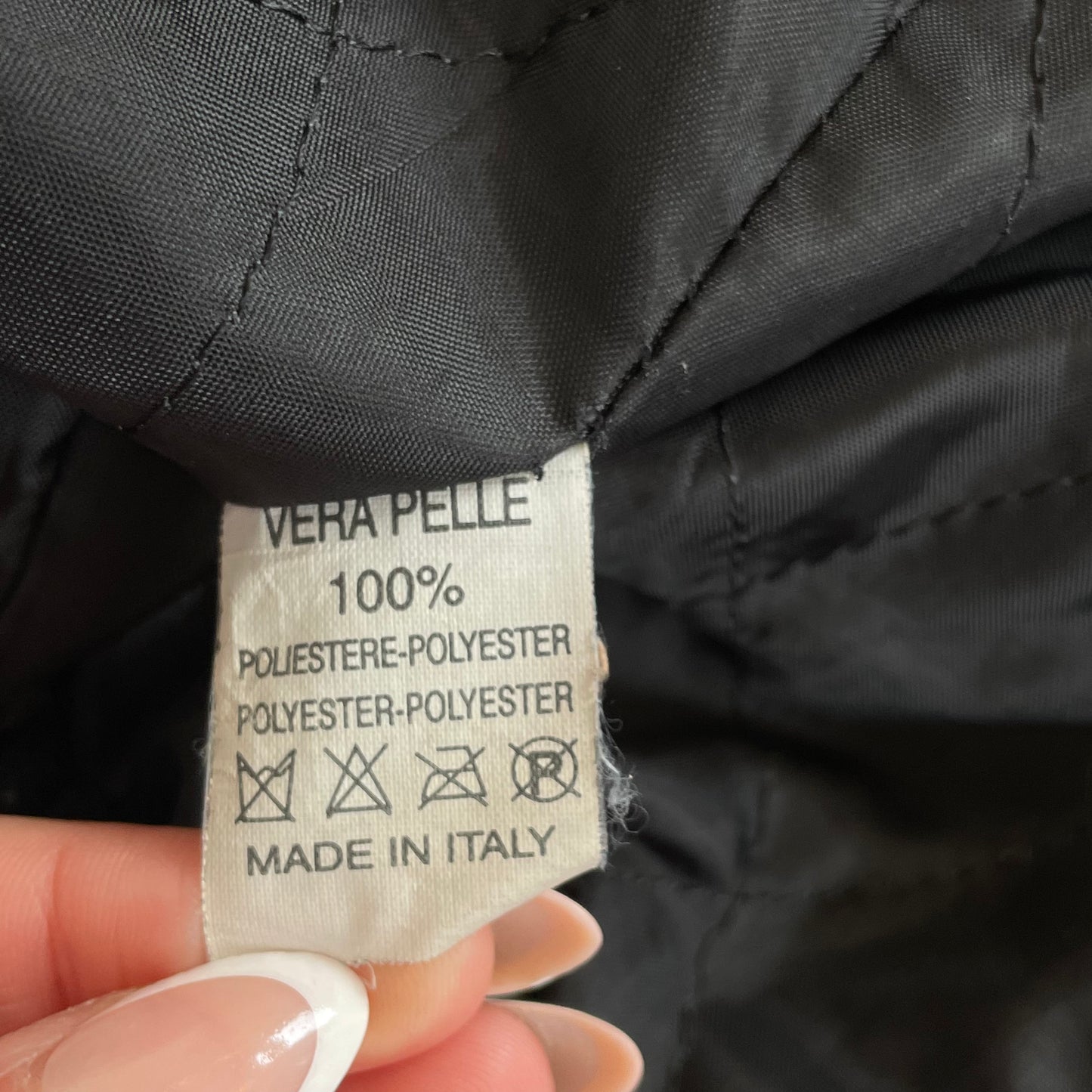 black leather jacket