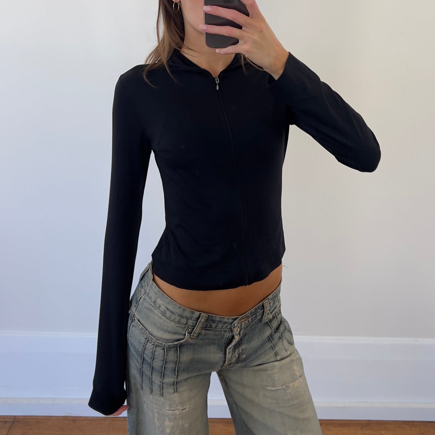 black zip ip jacket