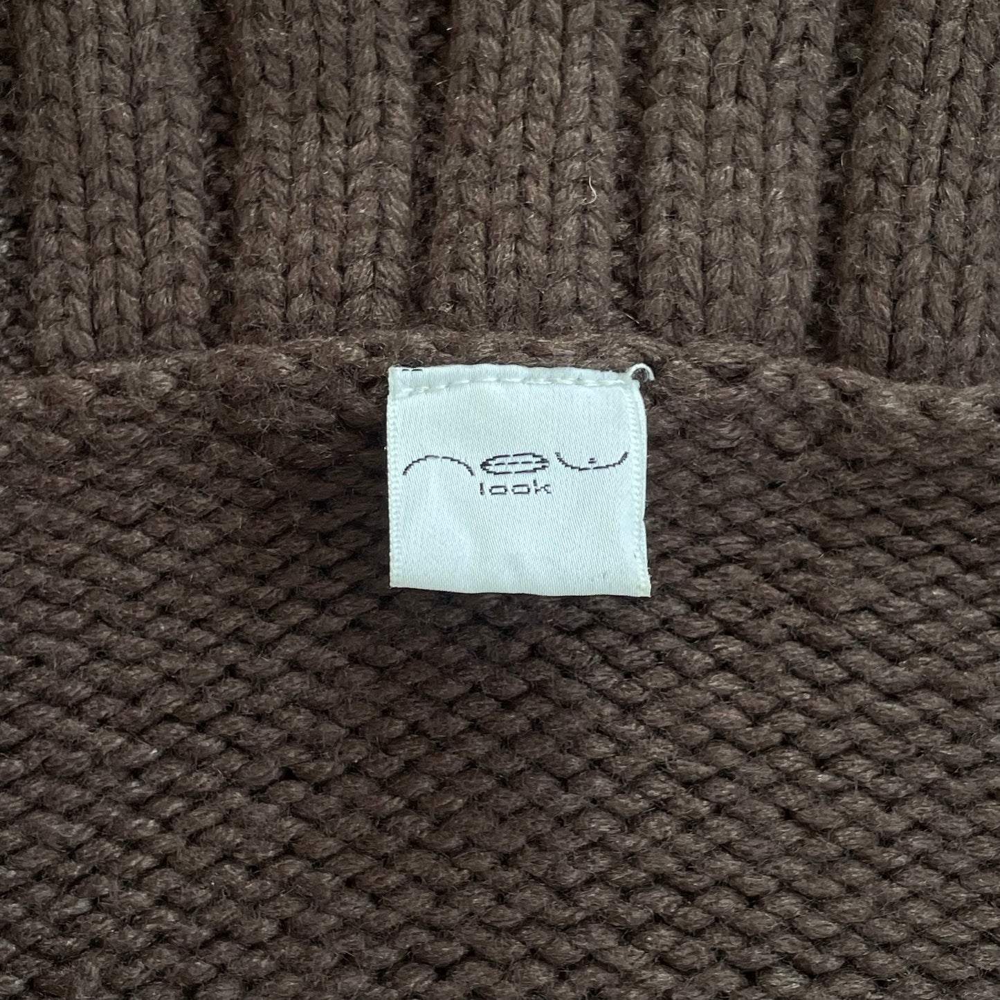brown crop knit