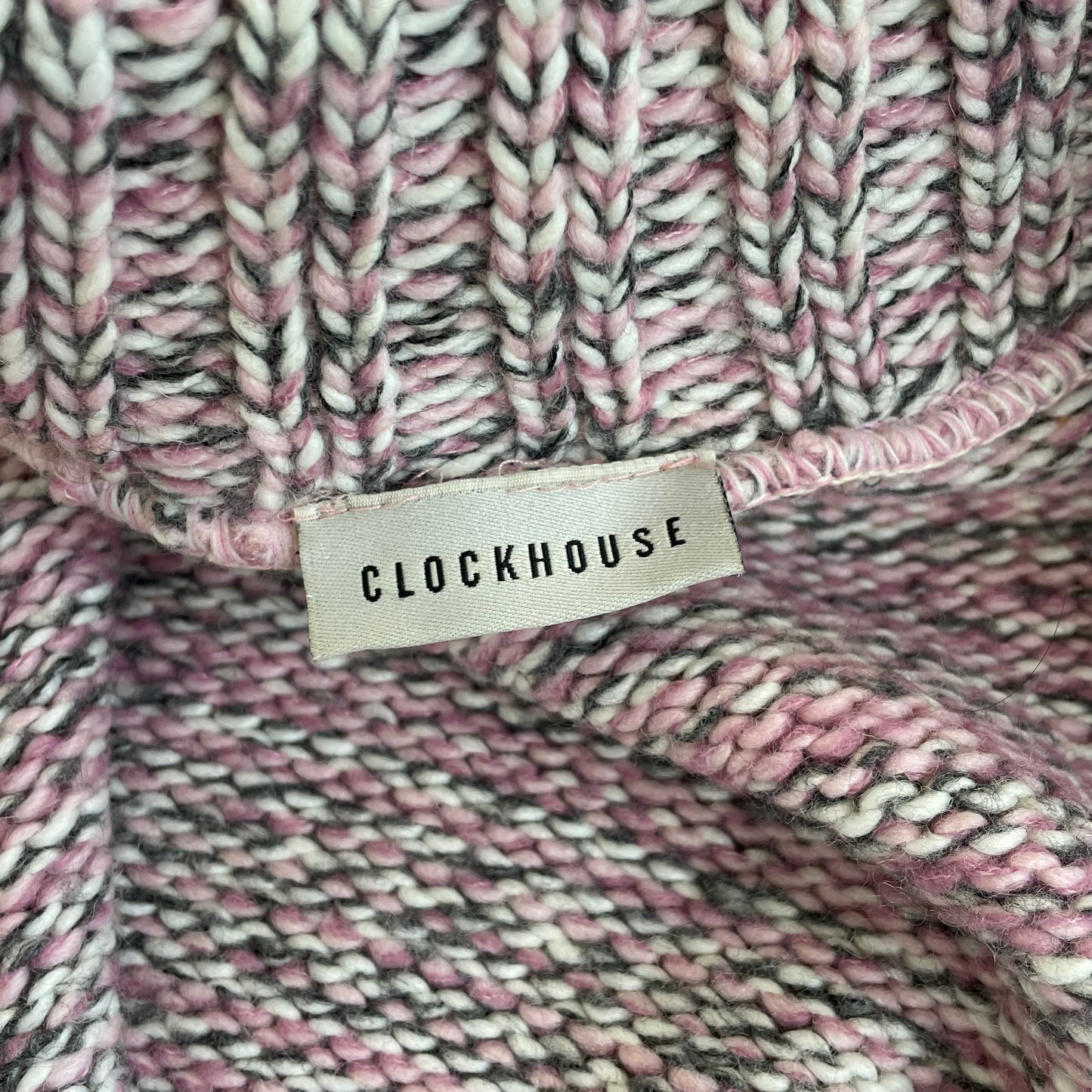 multi-coloured zip-up wool knit