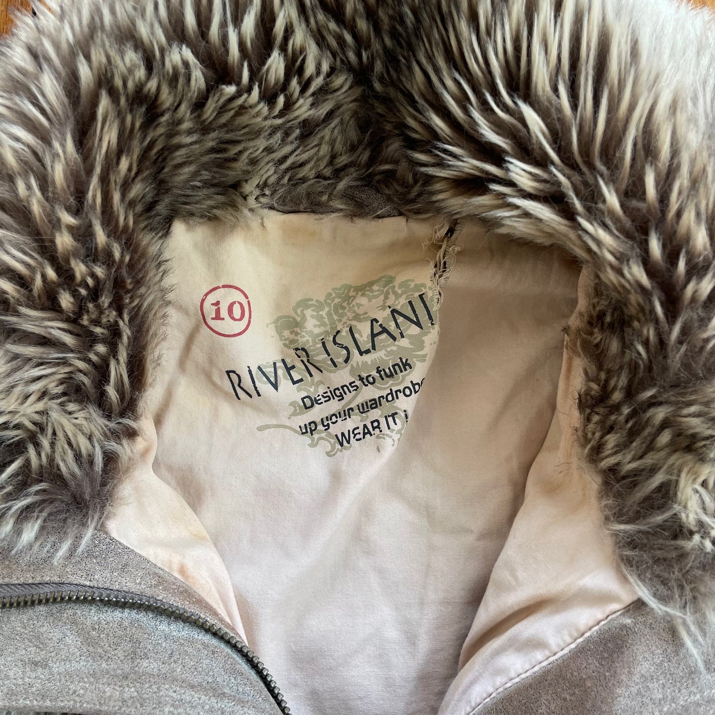 cropped faux fut jacket