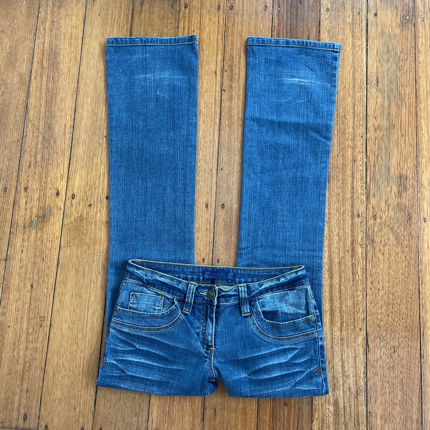 low rise bootcut jeans