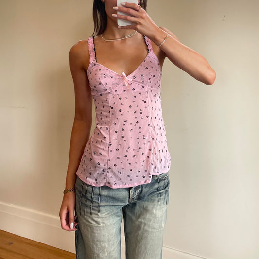 pink floral cami