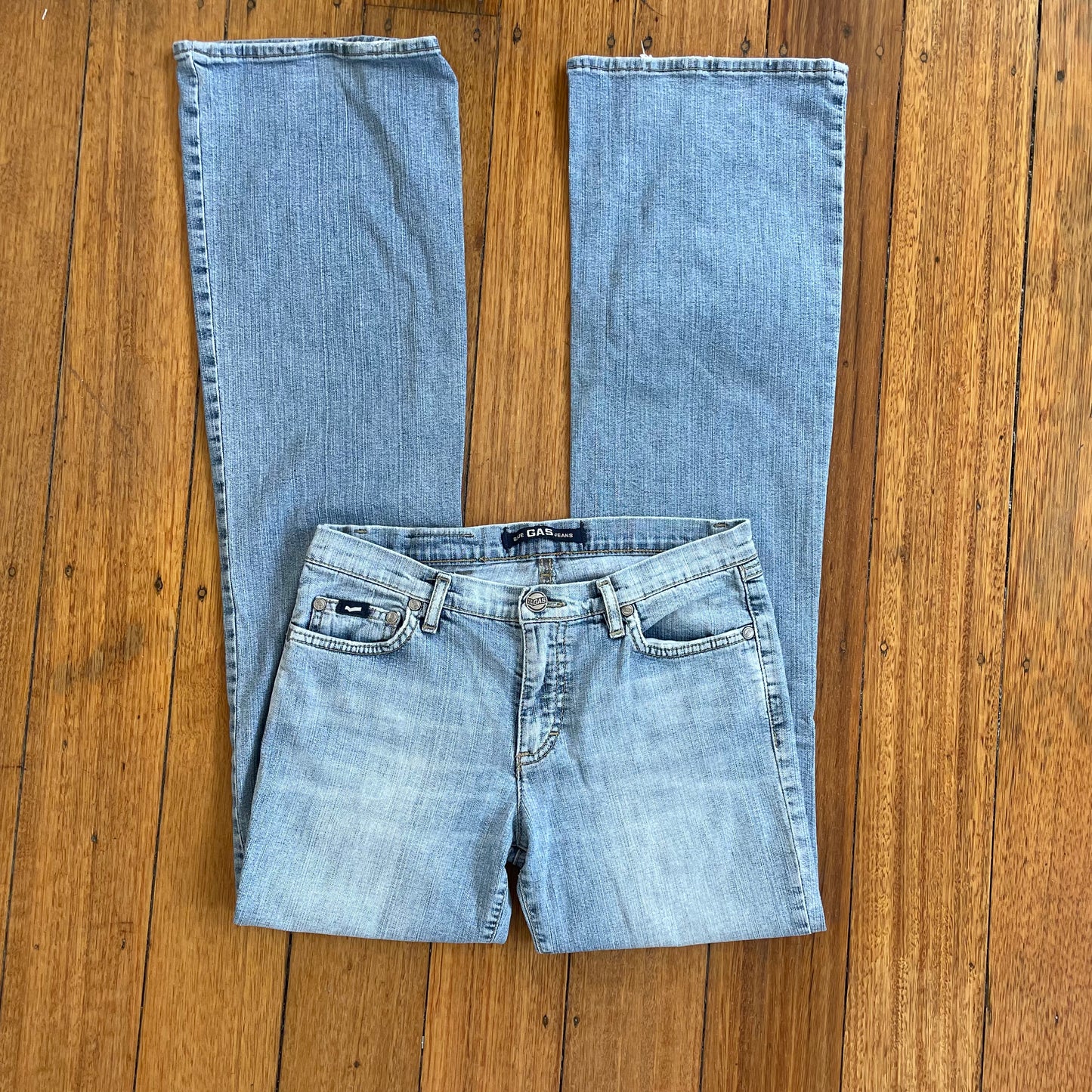 low rise flared jeans