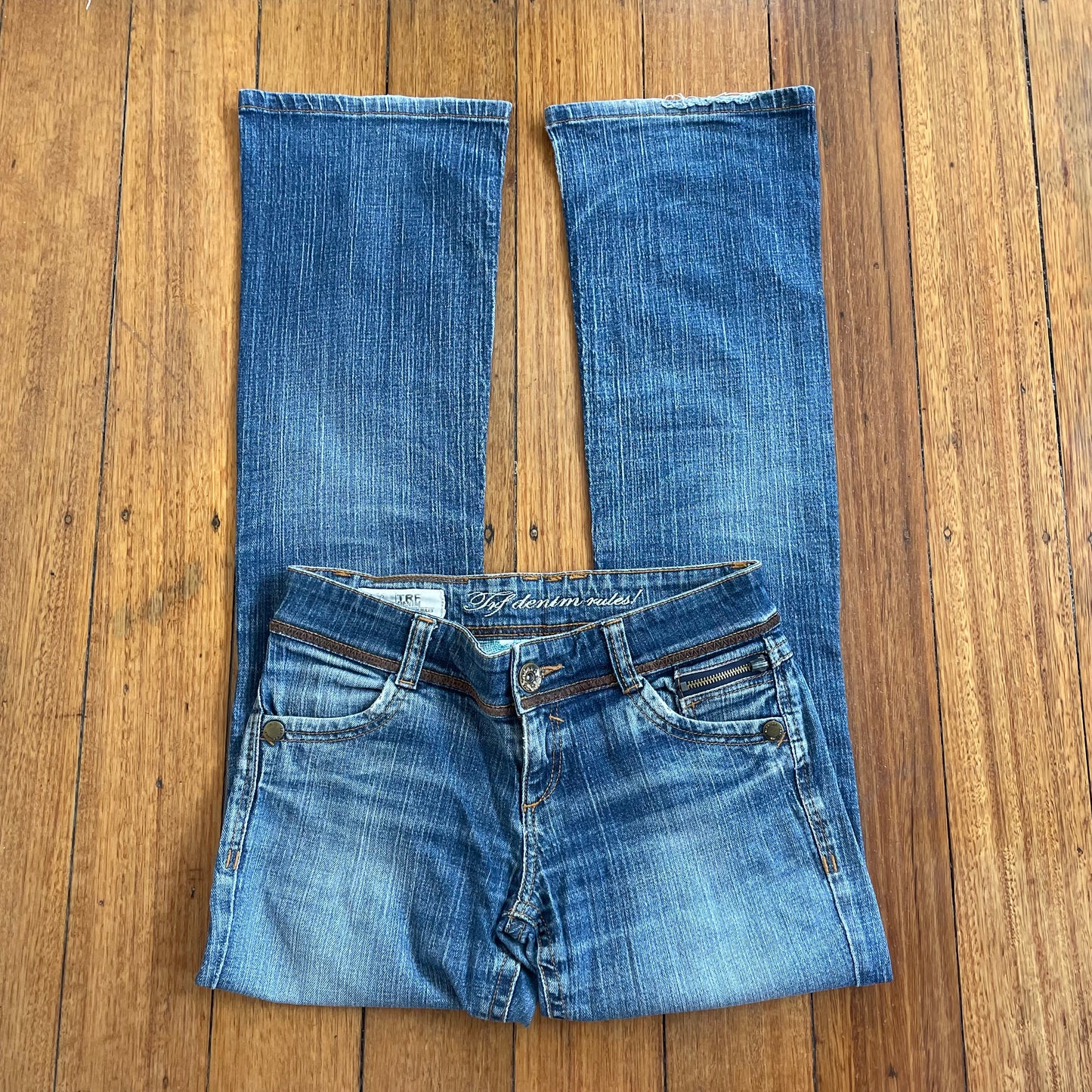 low rise bootcut jeans