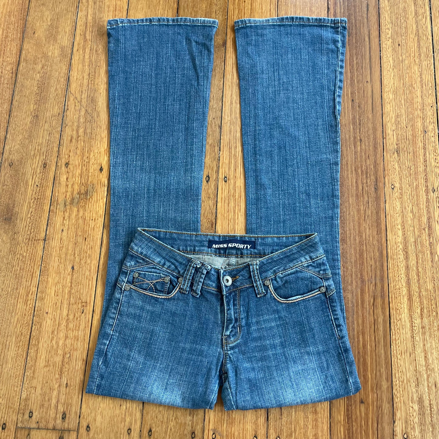 low rise bootcut jeans
