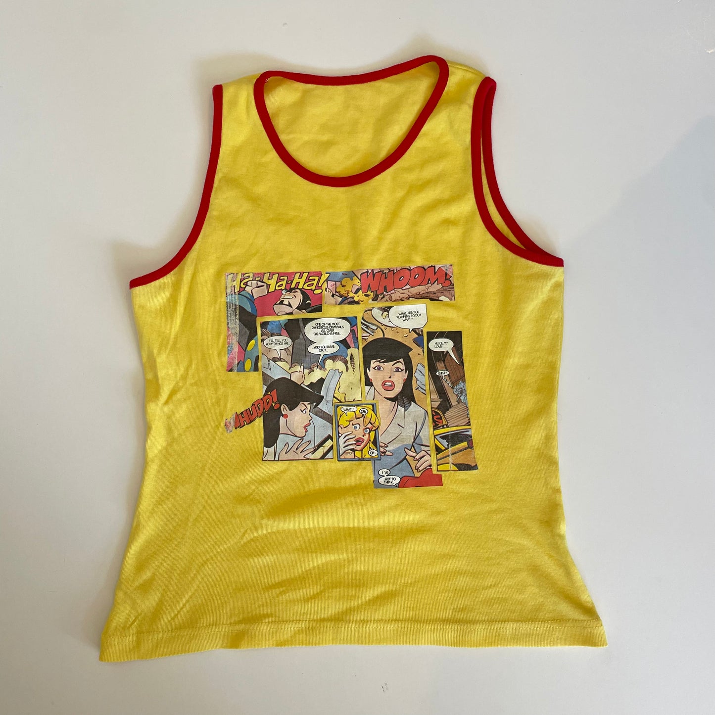 vintage comic print tank