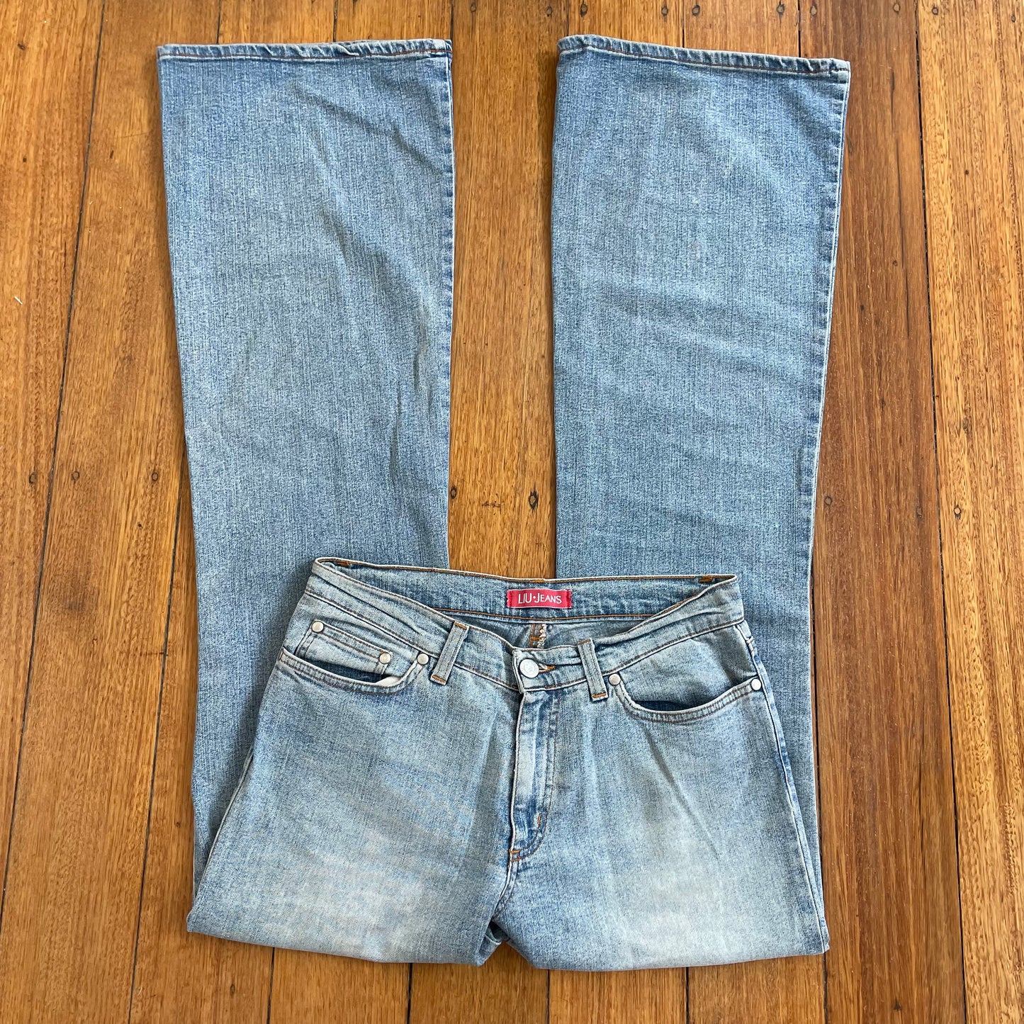 flared denim jeans
