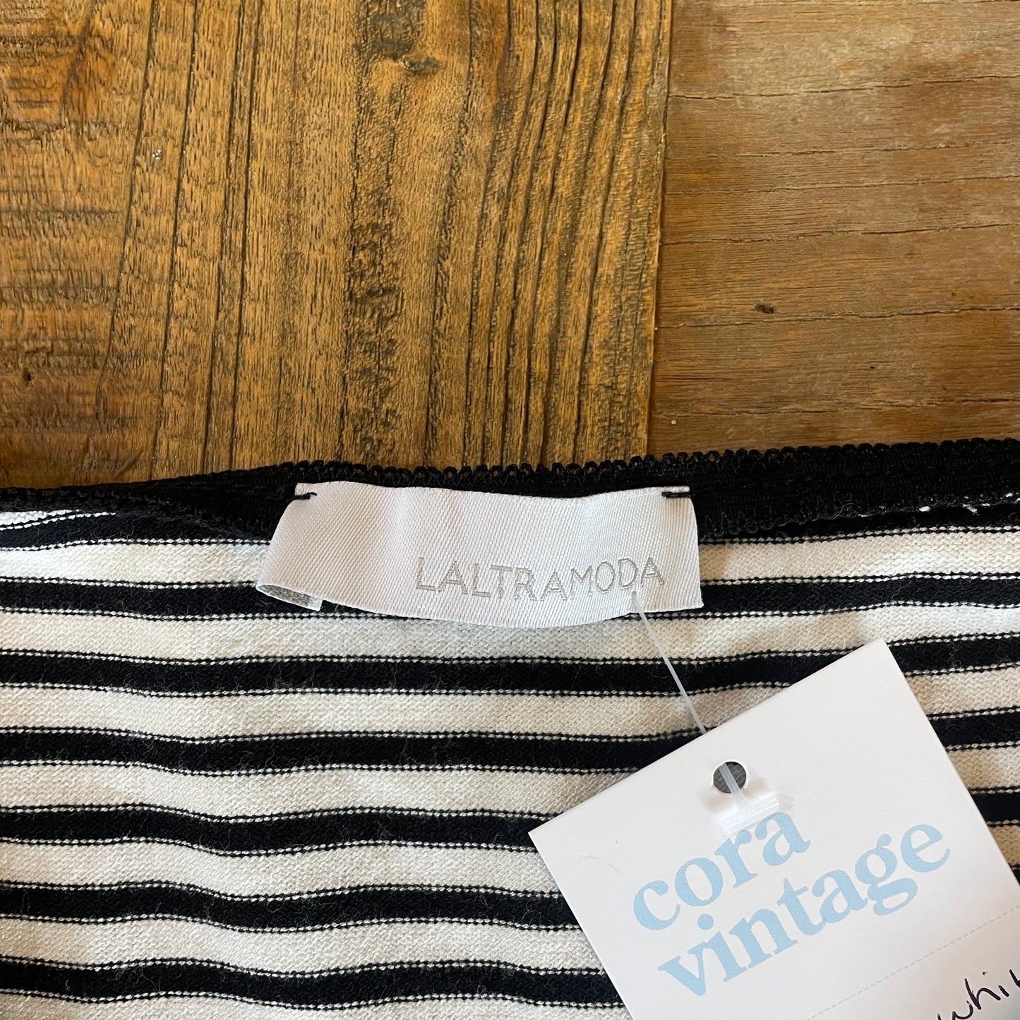 striped v-neck tank