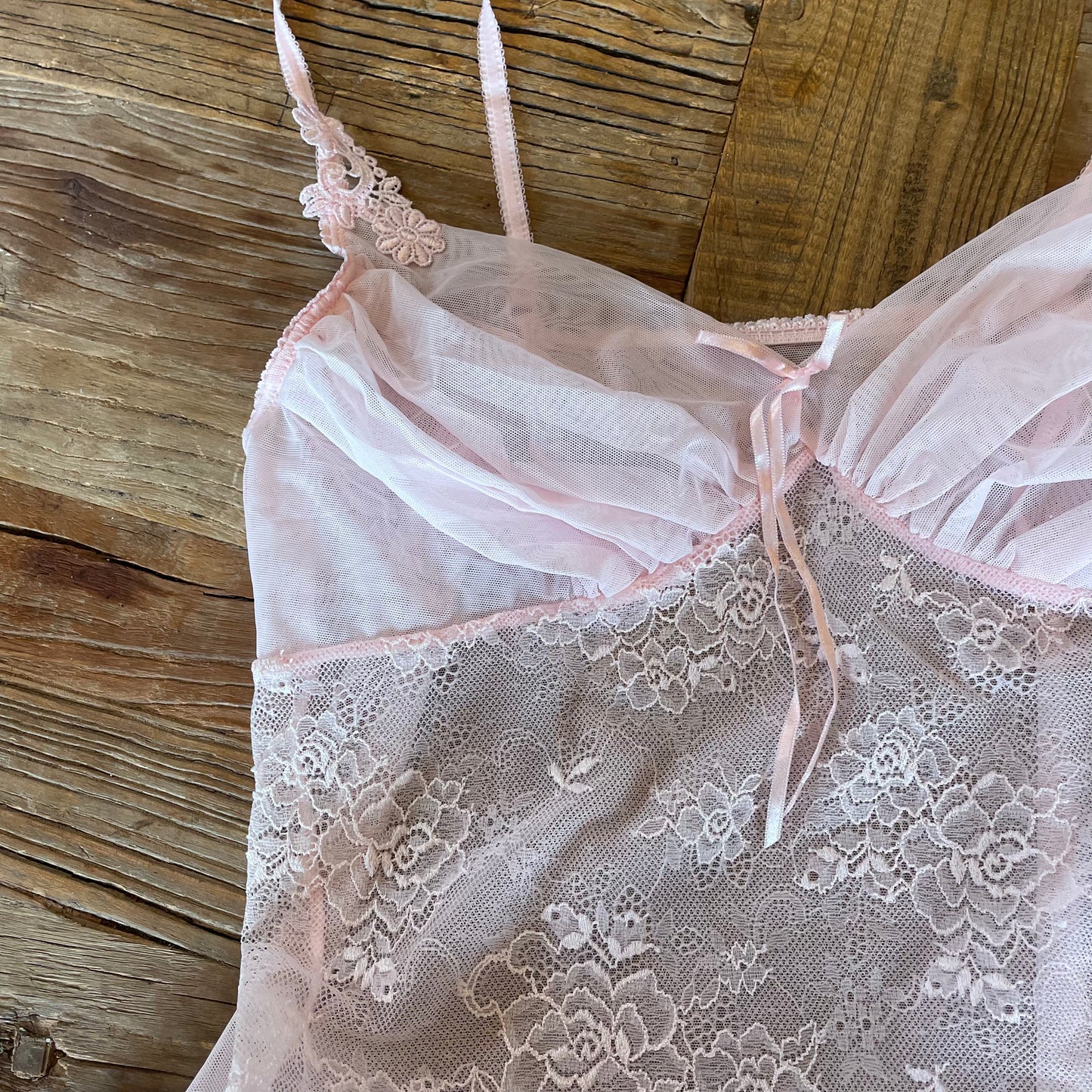 deadstock pink lace cami