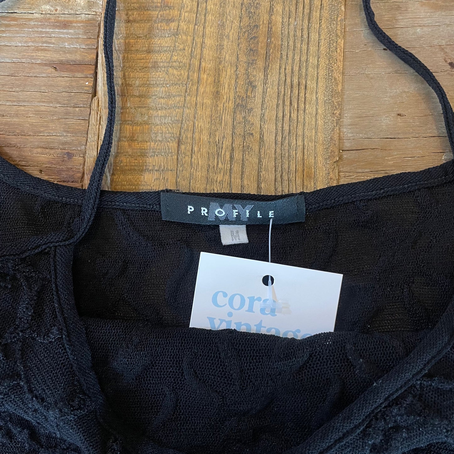 black sheer lace cami
