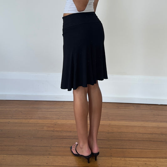 black midi skirt