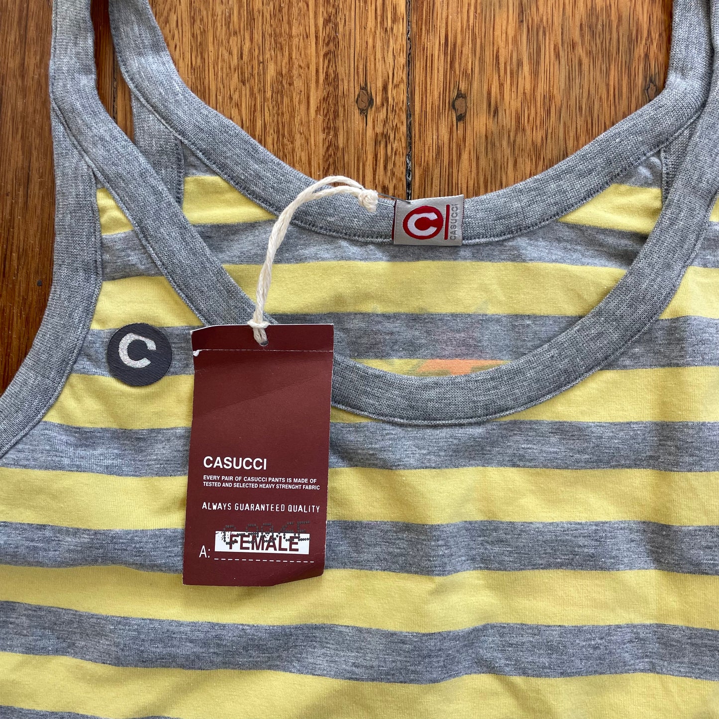 yellow stripe tank