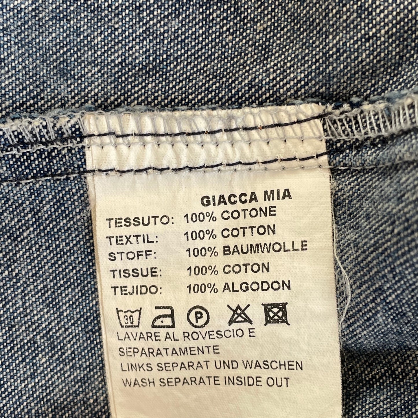 denim zip/button up jacket