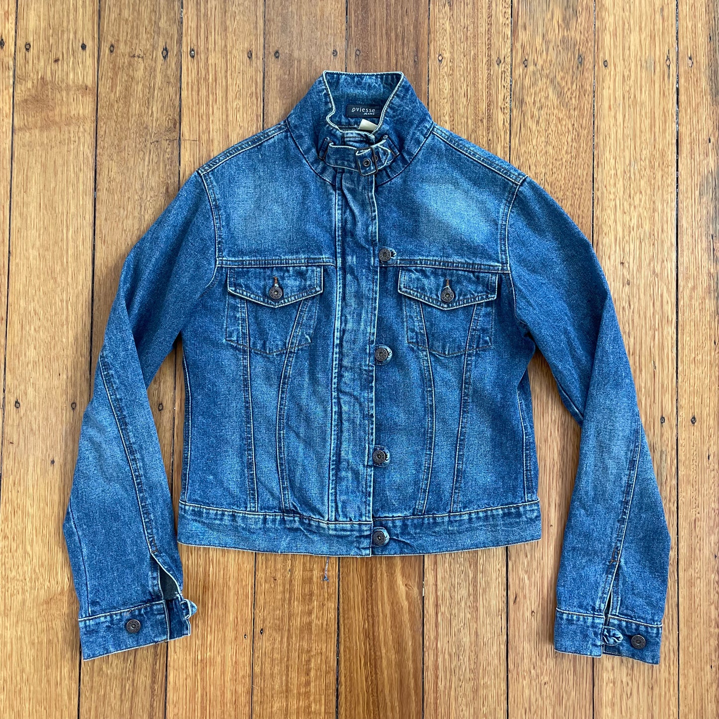 denim zip/button up jacket