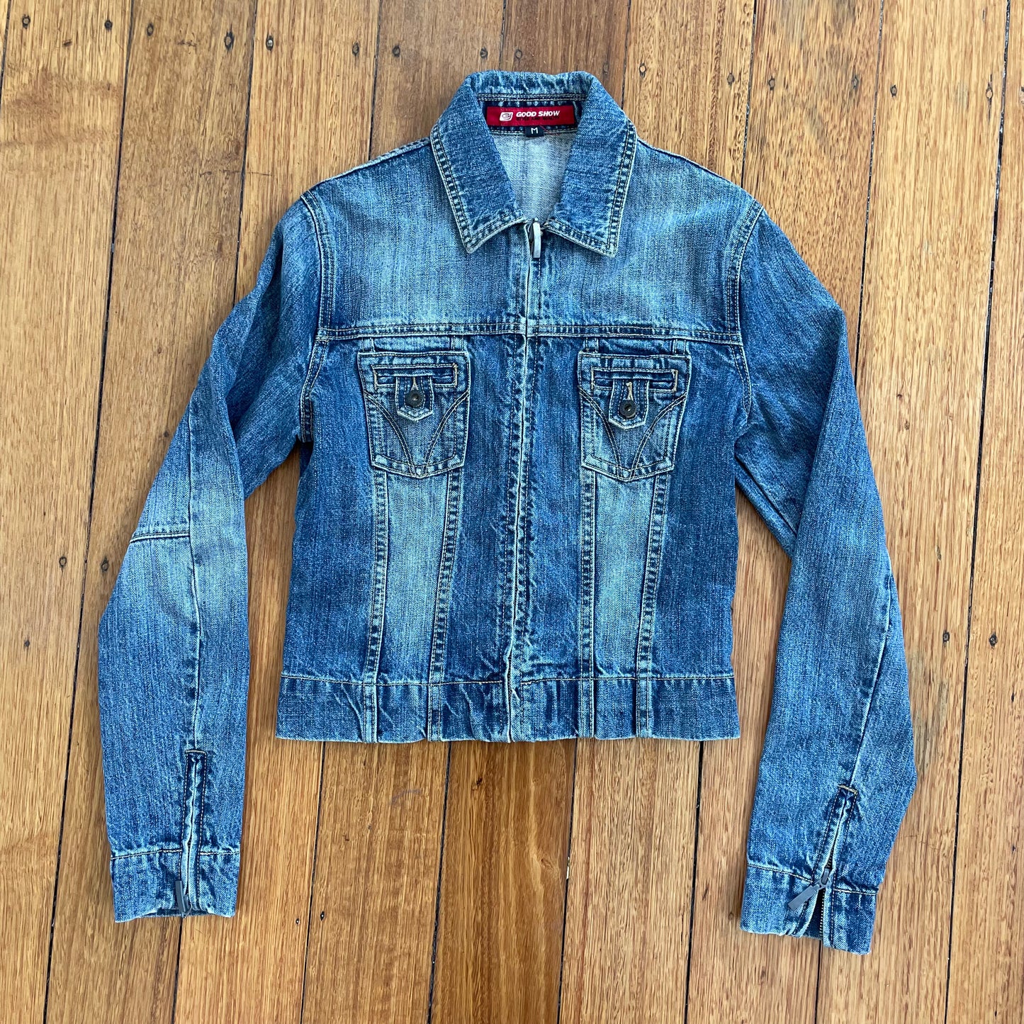 denim zip up jacket