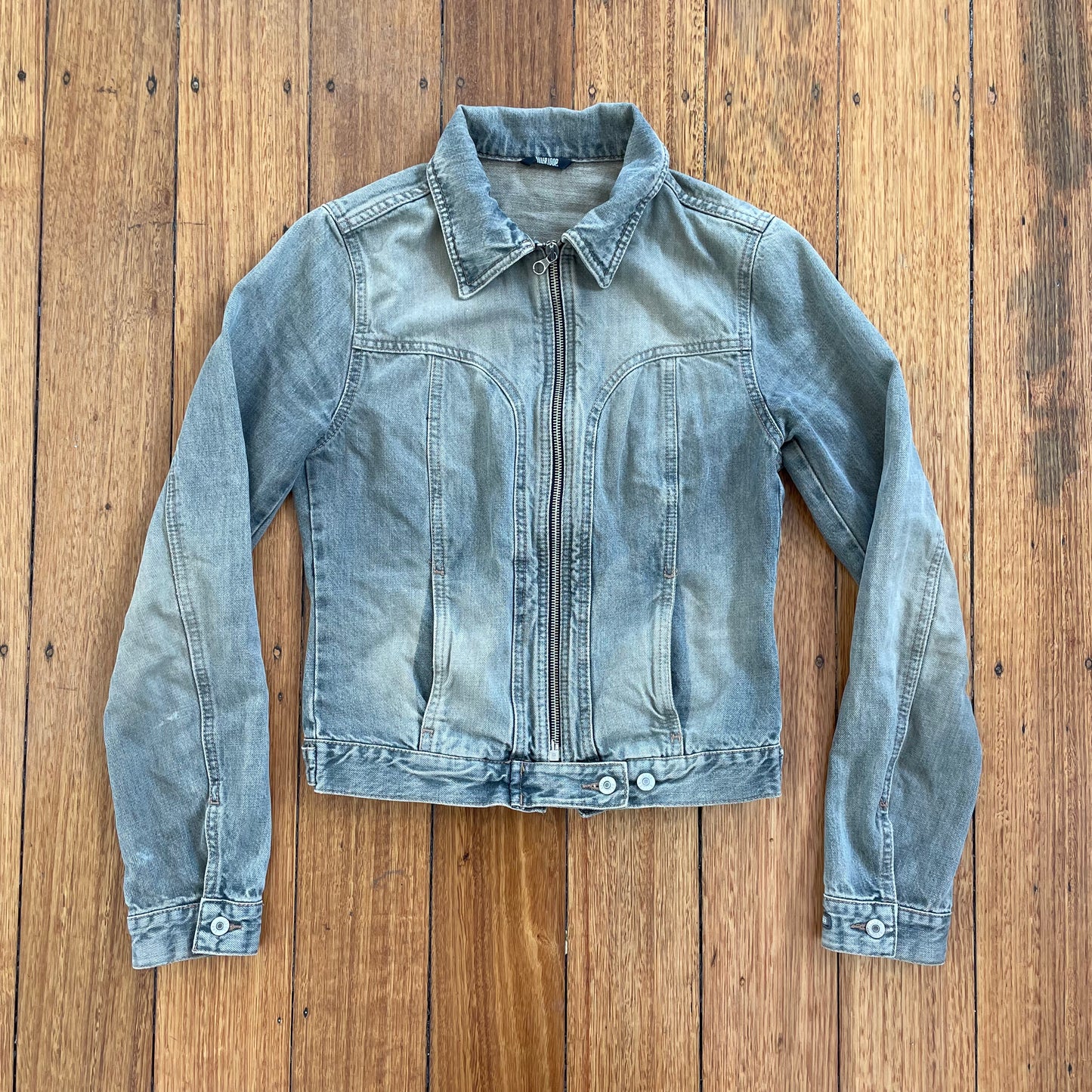 denim zip up jacket