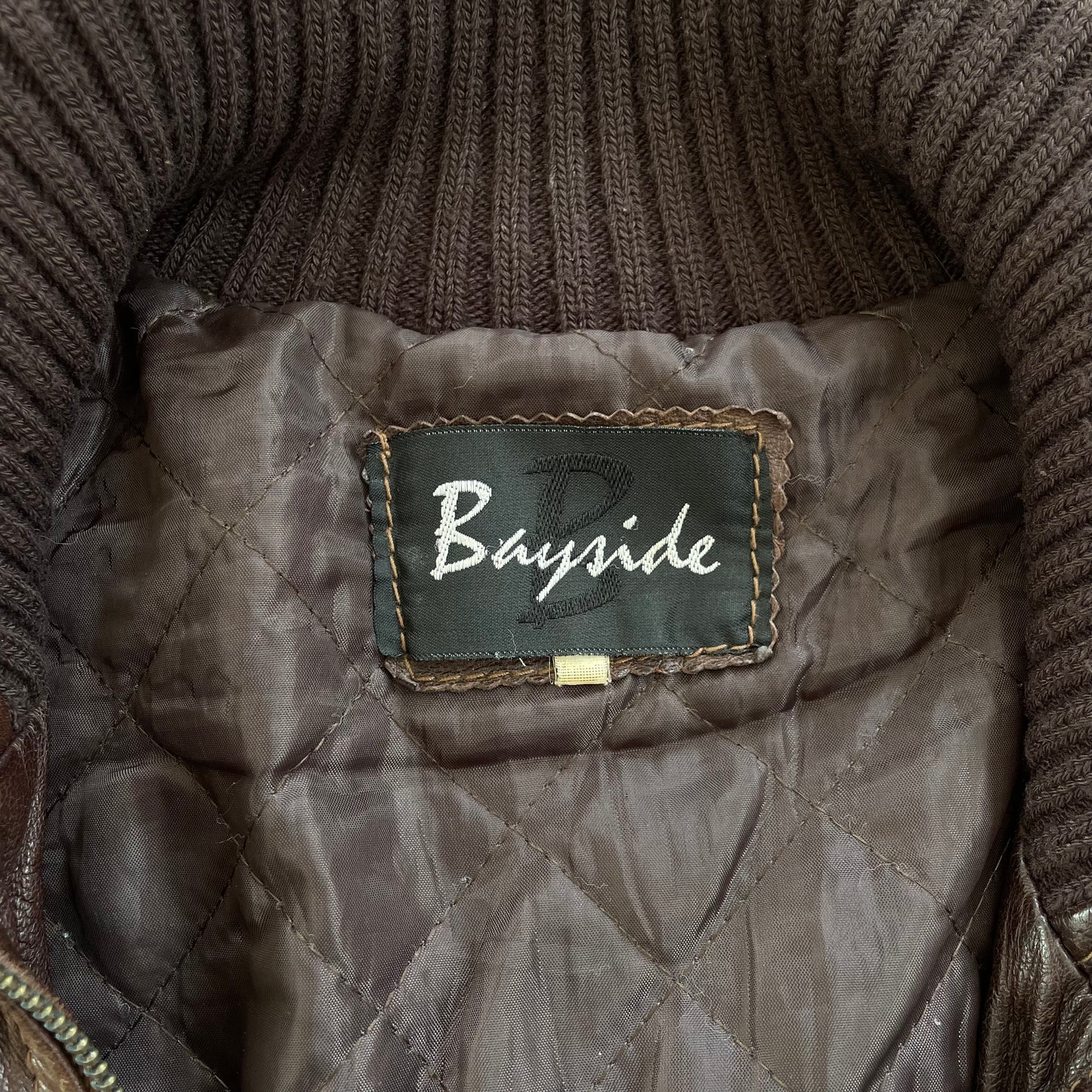 brown leather jacket
