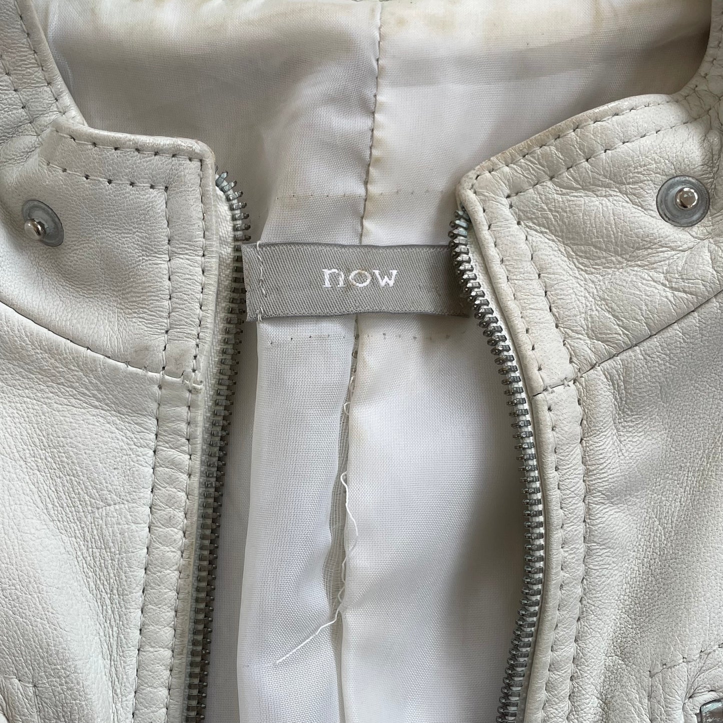 ivory leather jacket