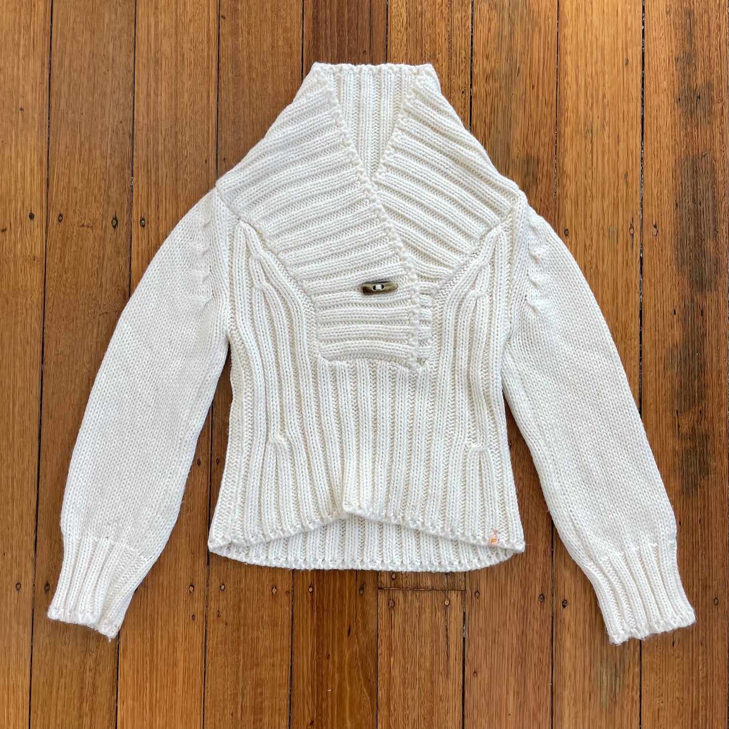 cream wool knit jumper