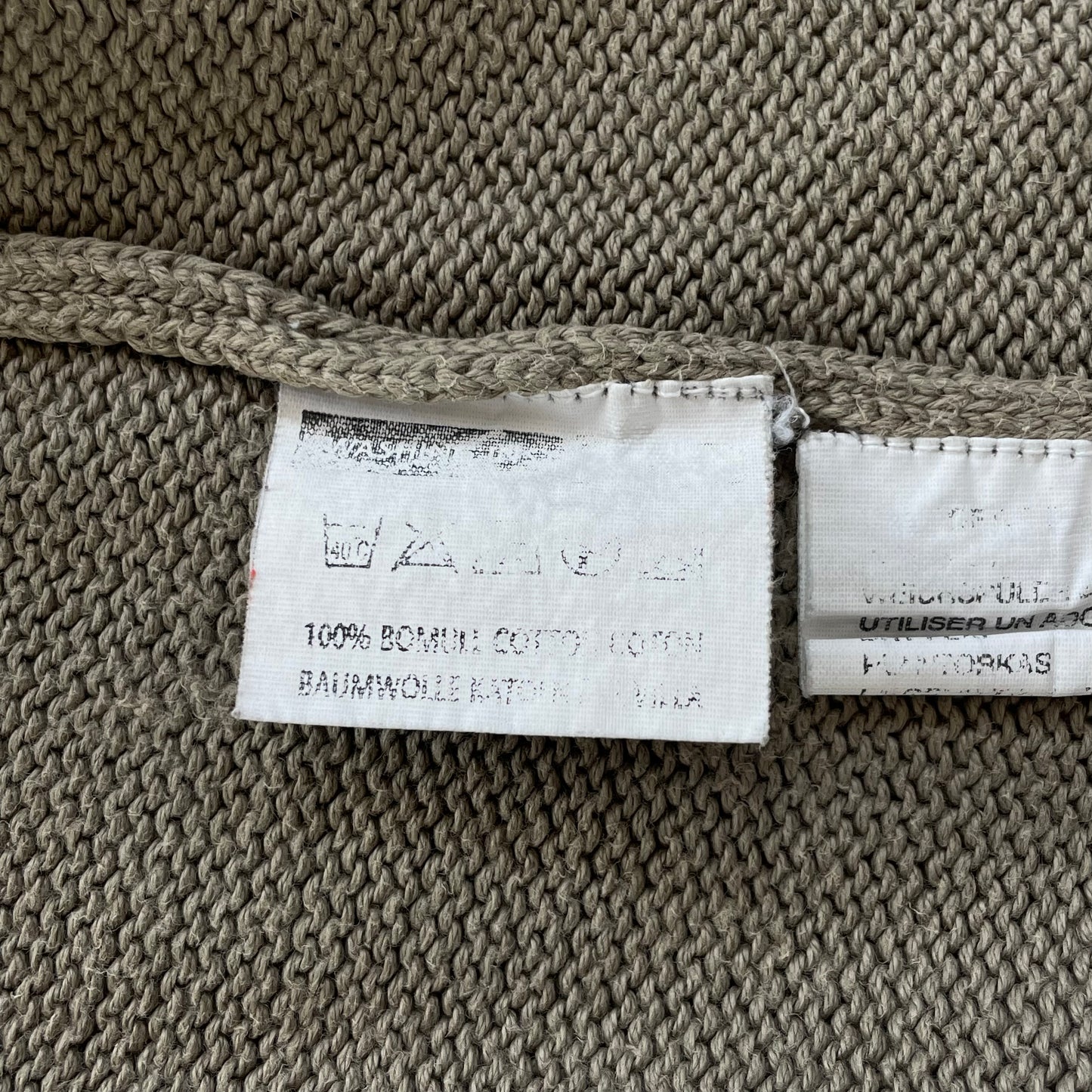 khaki hook & eye knit jacket
