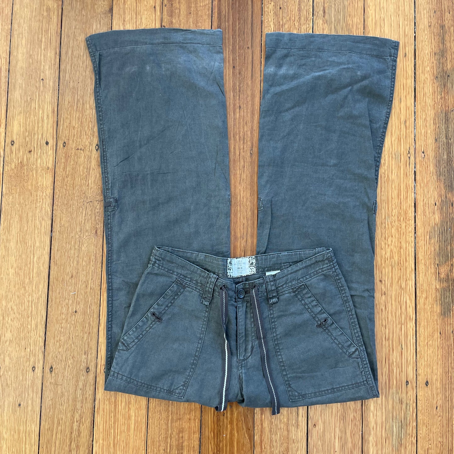 charcoal linen/cotton pants