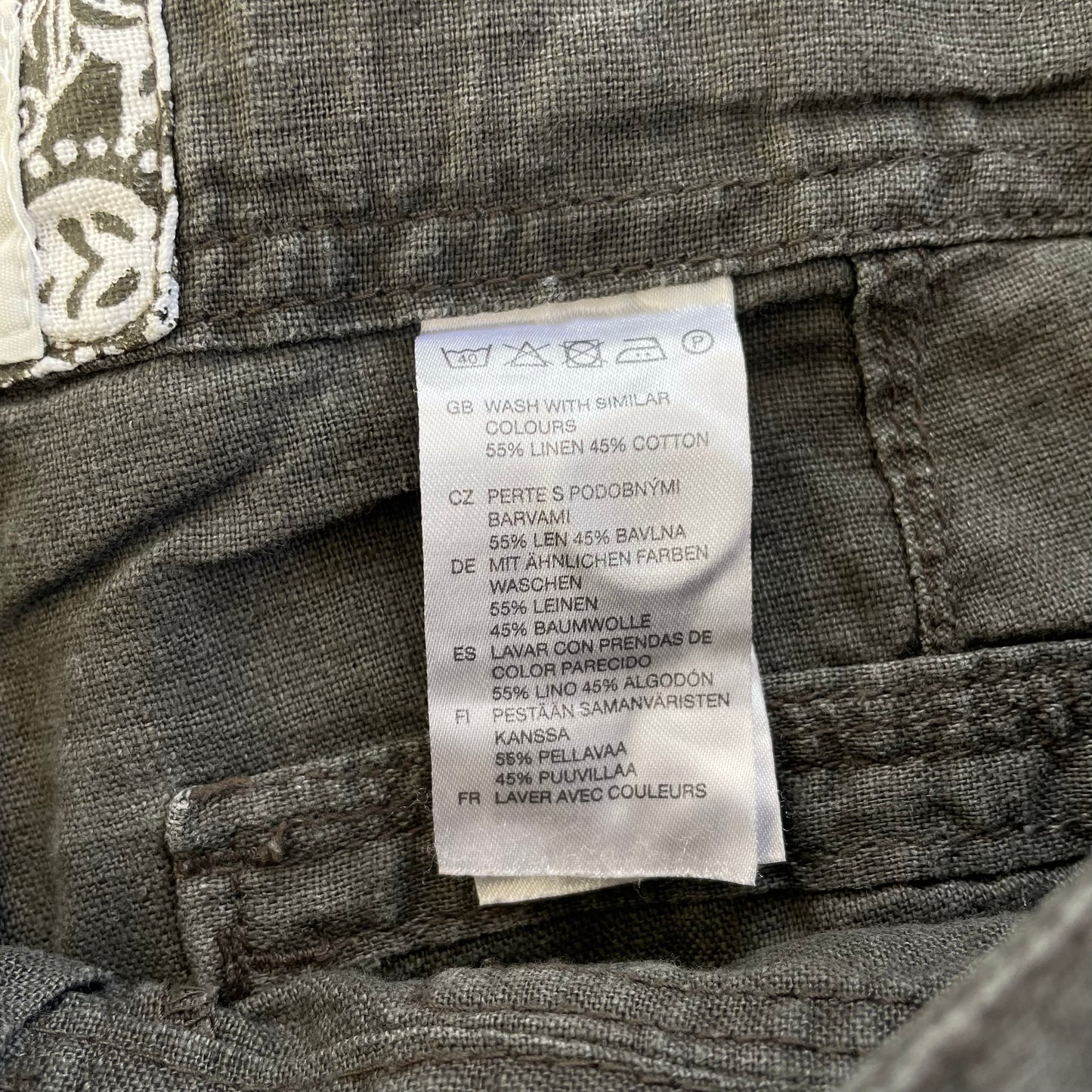 charcoal linen/cotton pants