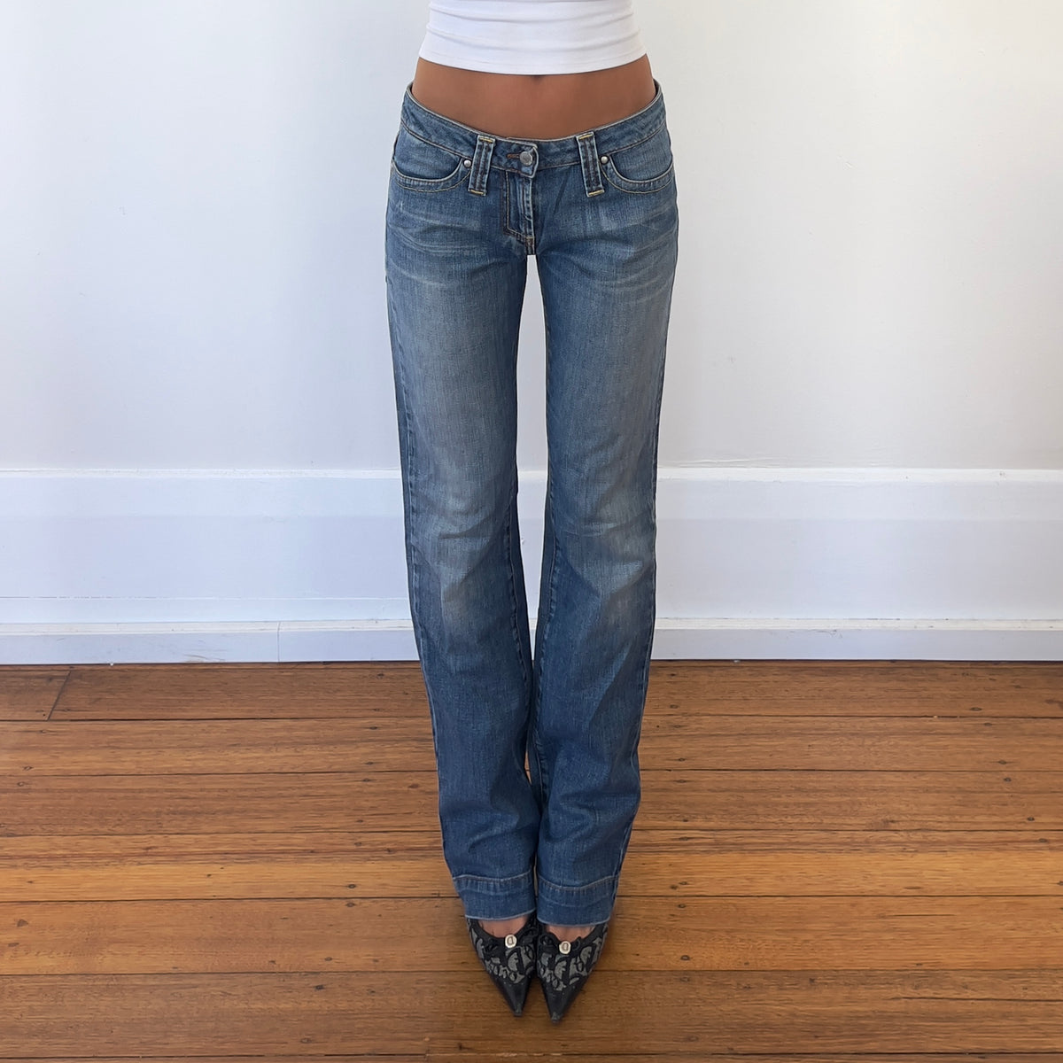 bootcut denim jeans
