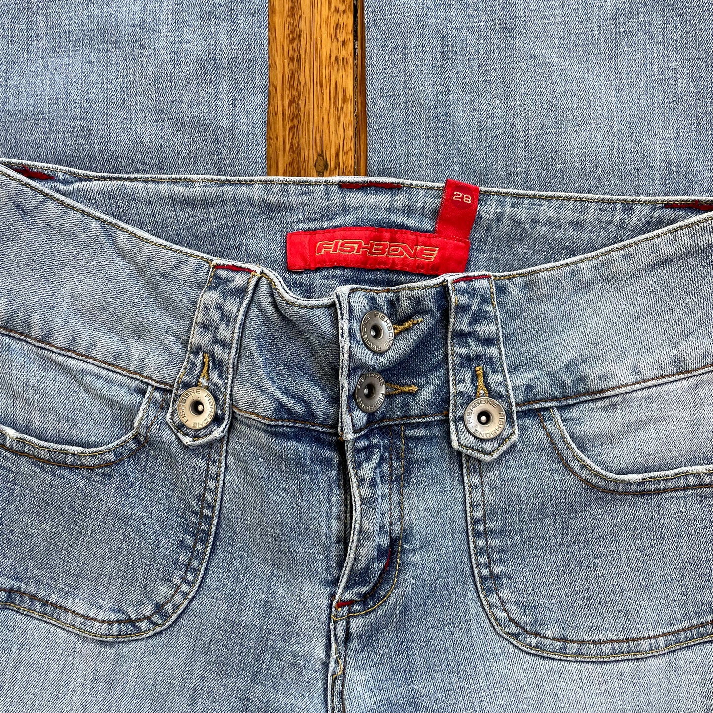 low rise bootcut leg jeans