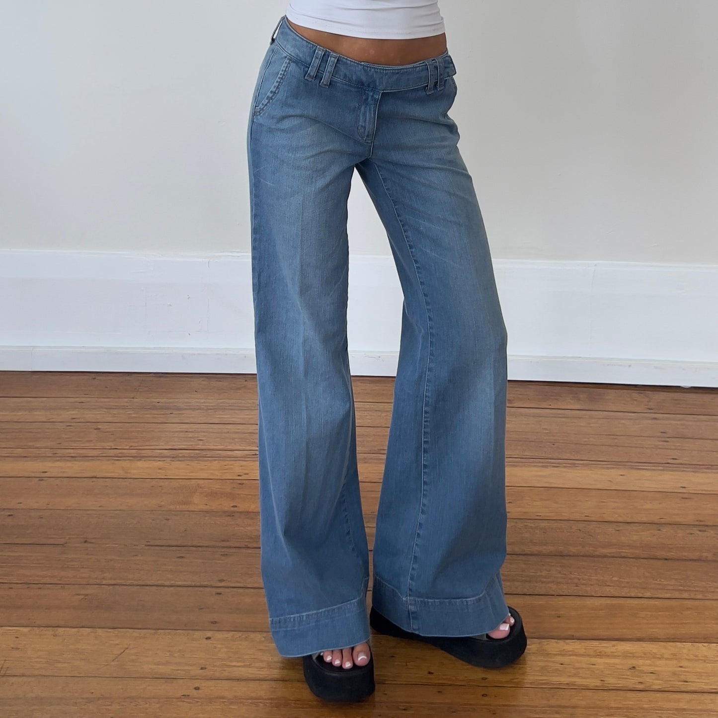 wide leg denim jeans