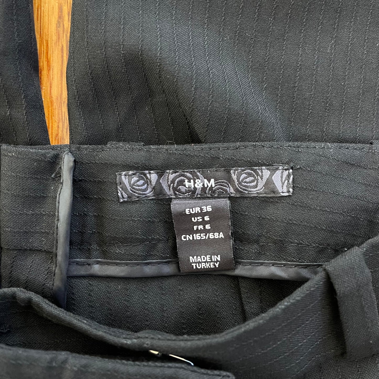 black wide leg trousers