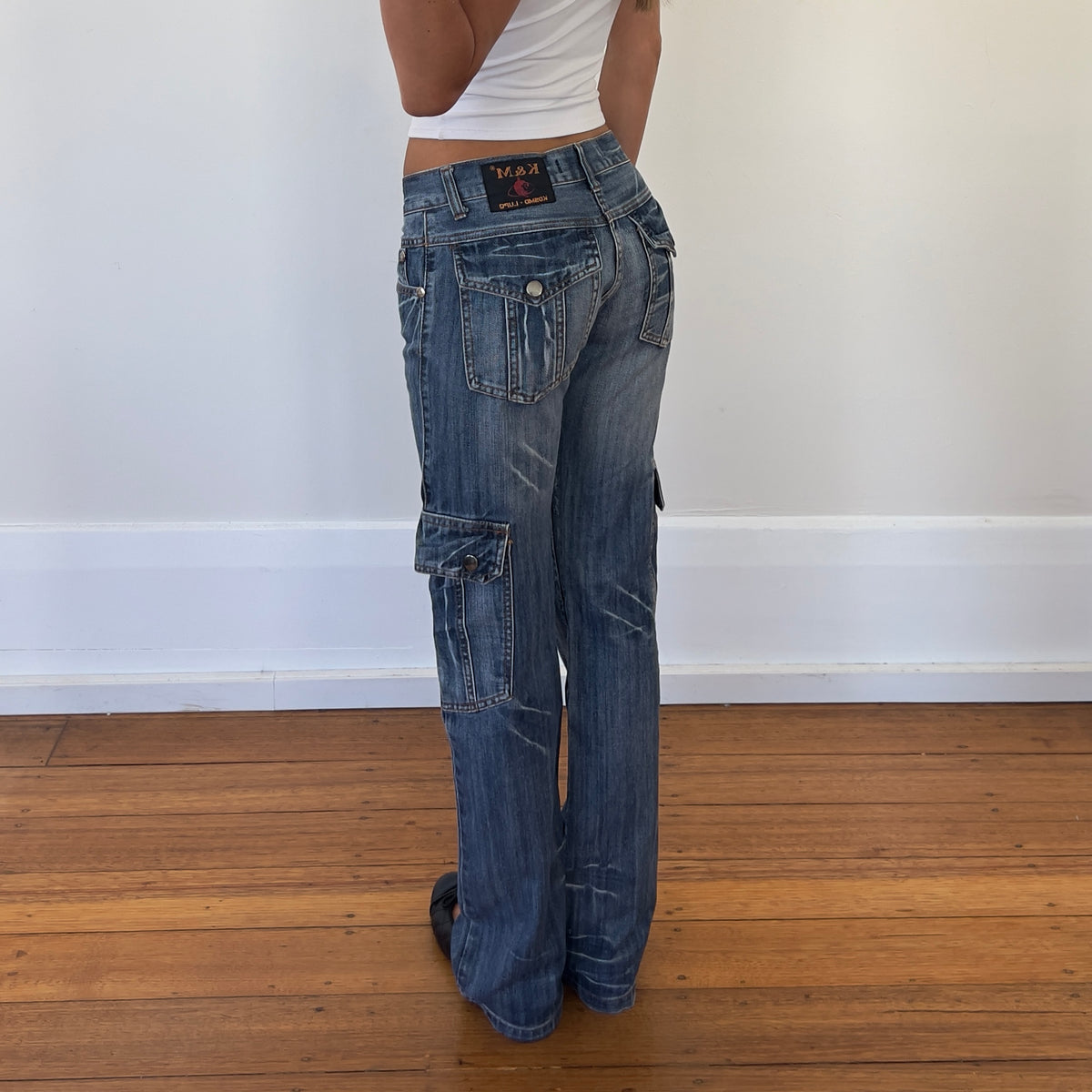 graphic cargo jeans