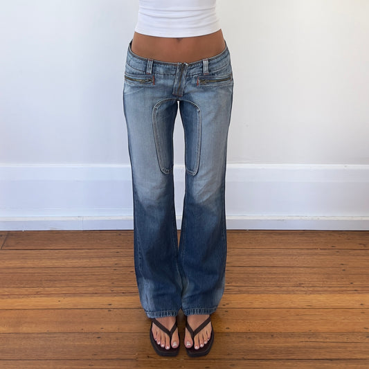 low rise denim jeans