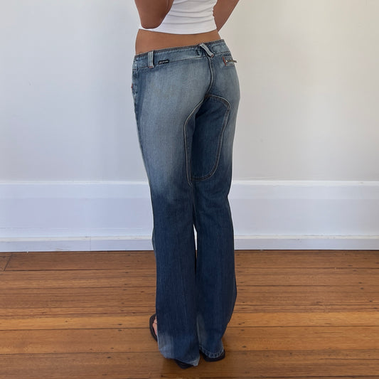 low rise denim jeans