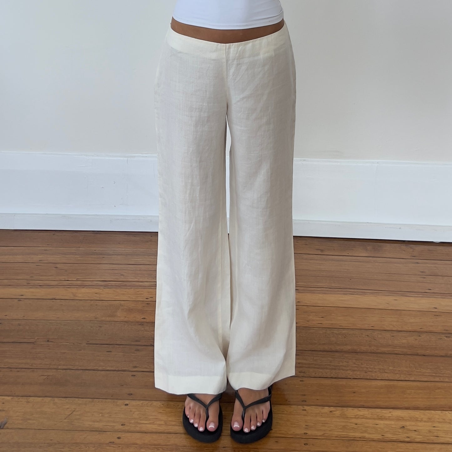 wide leg linen pants