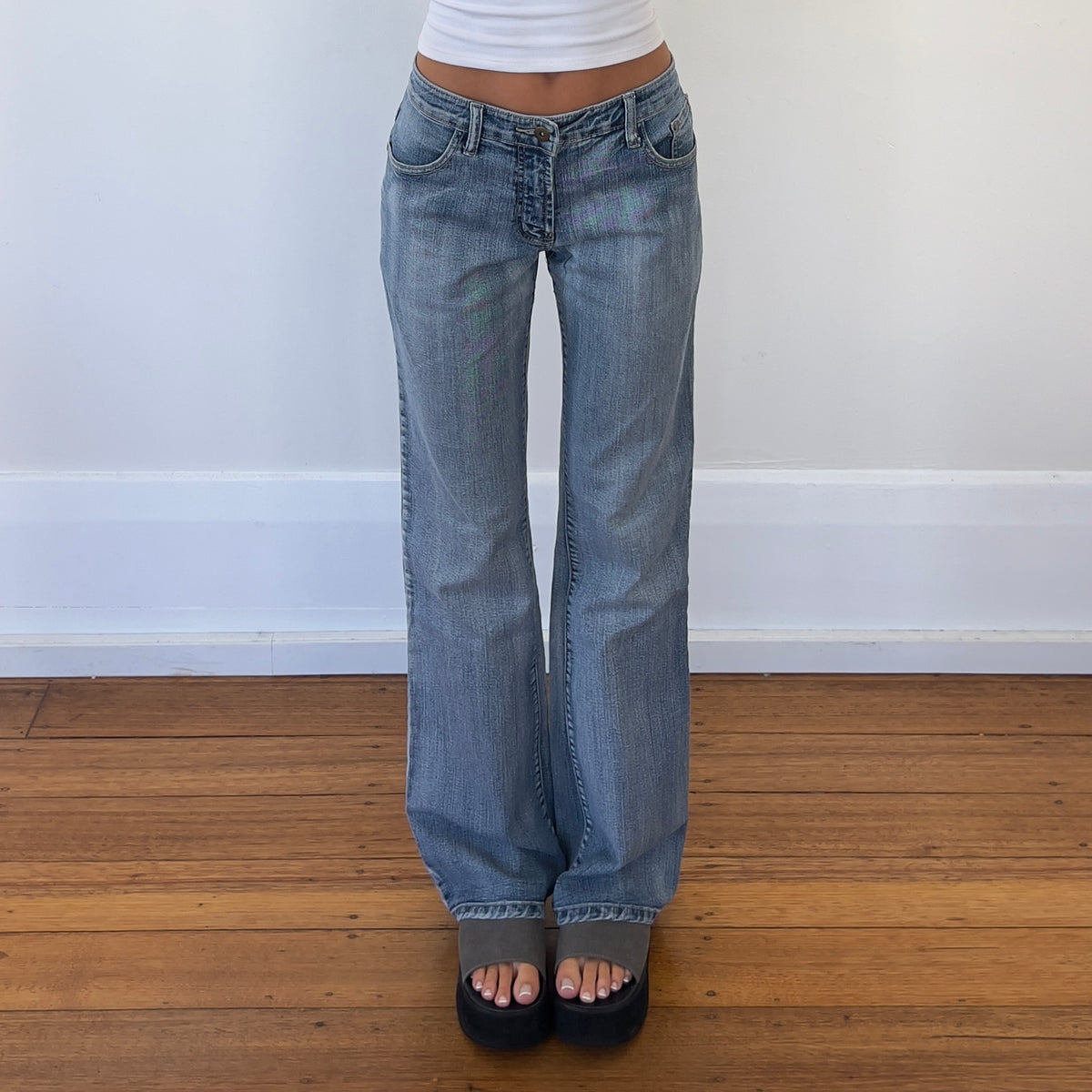 wide leg denim jeans