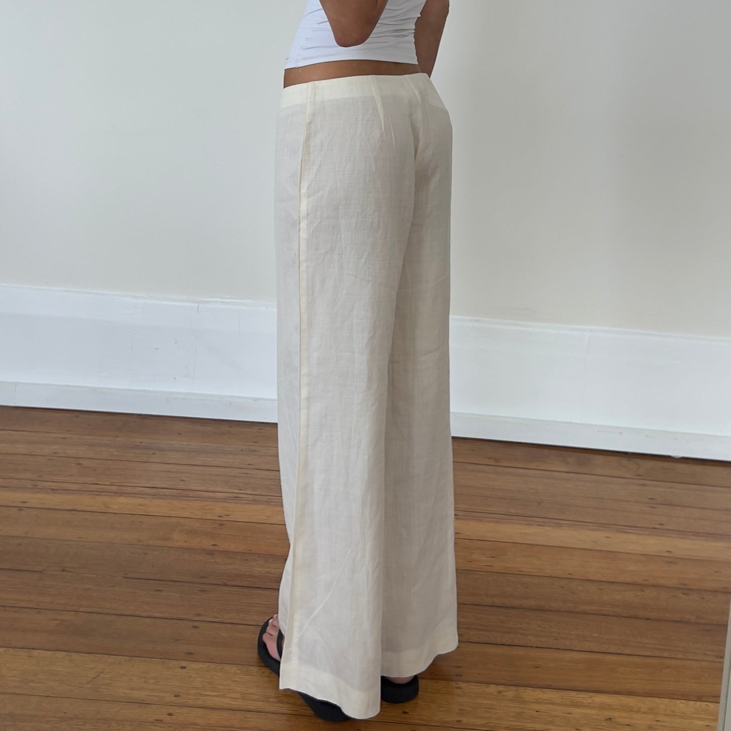 wide leg linen pants