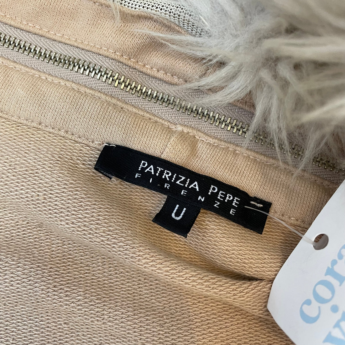 beige hooded jacket