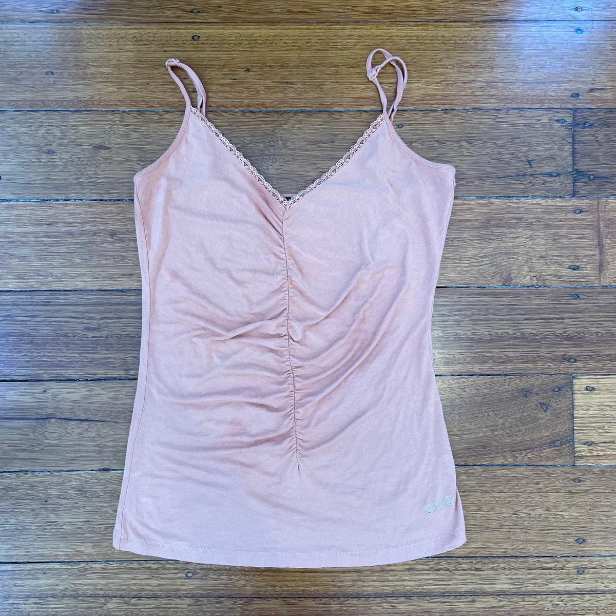 orange ruched cami