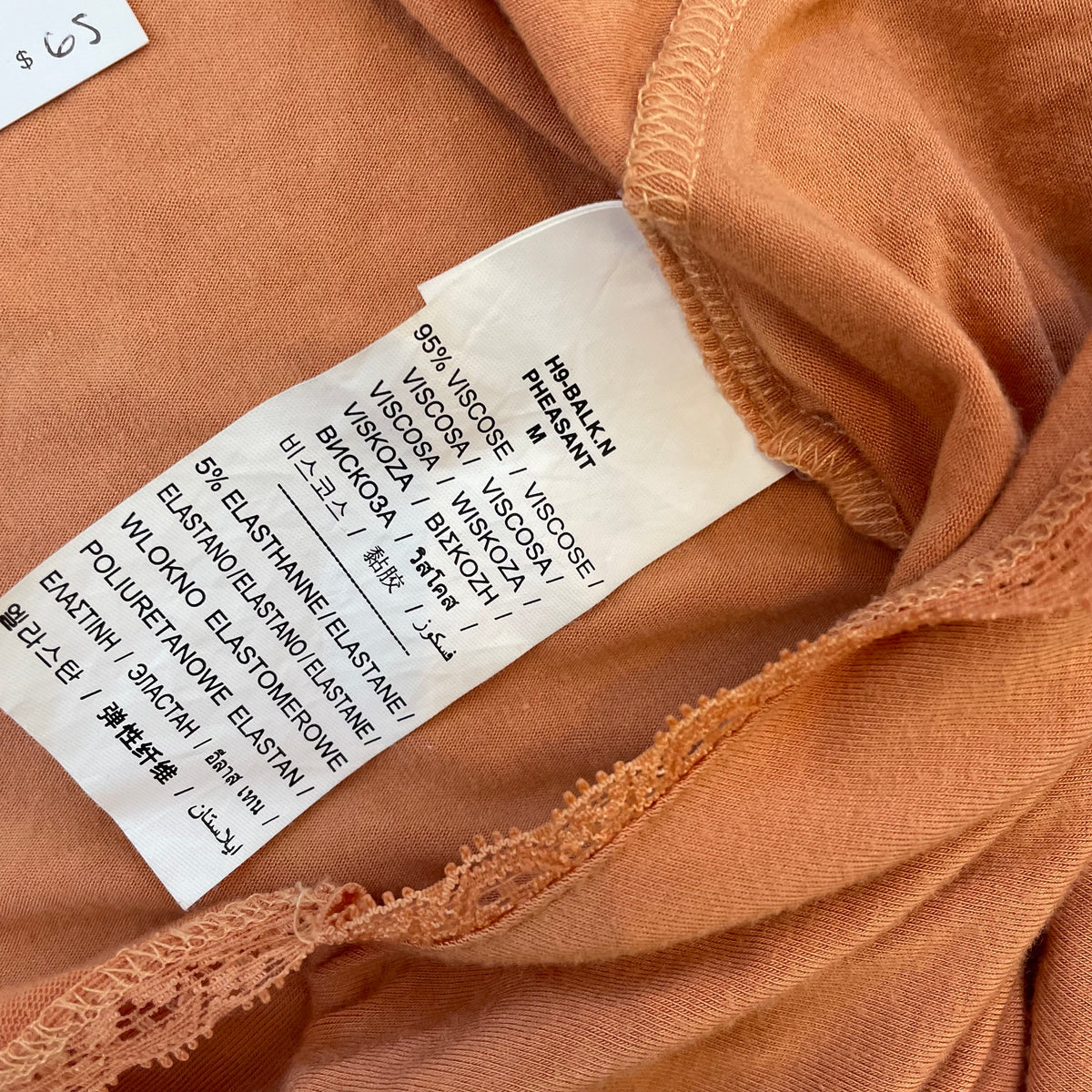 orange ruched cami