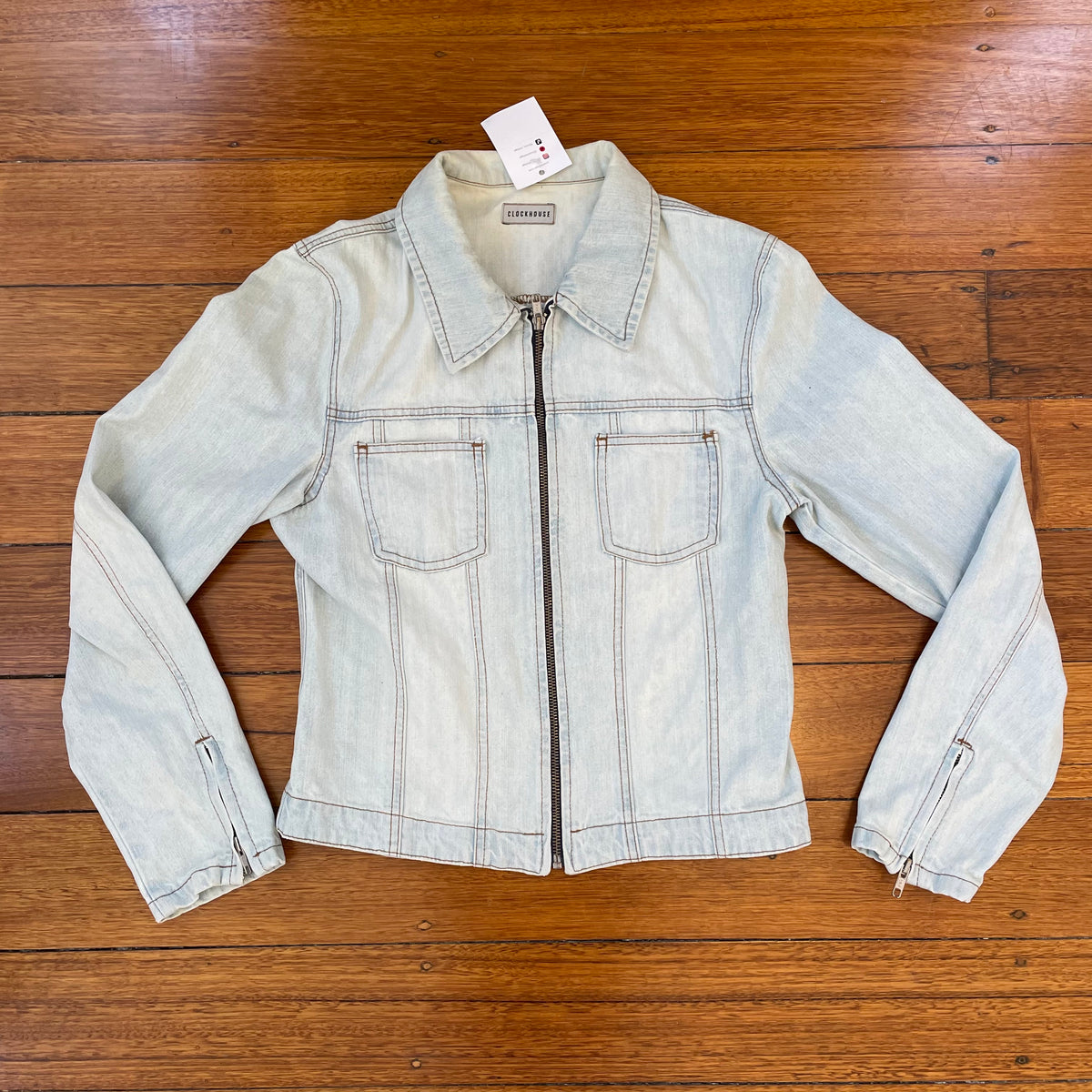 light denim zip up jacket